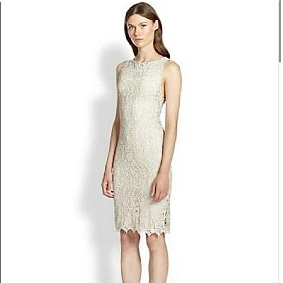 Alice + Olivia Amea metallic lace sheath dress size 0 - Picture 9 of 10